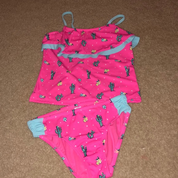 Justice Other - Justice hot pink tankini swimsuit